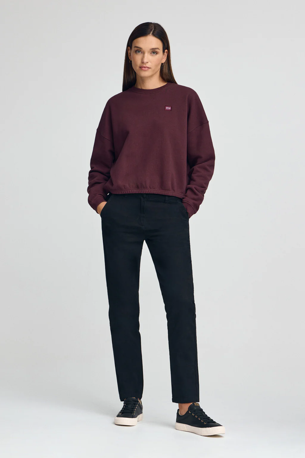 Burgundy wide-fit sweatshirt with Polo Club logo - Image 4