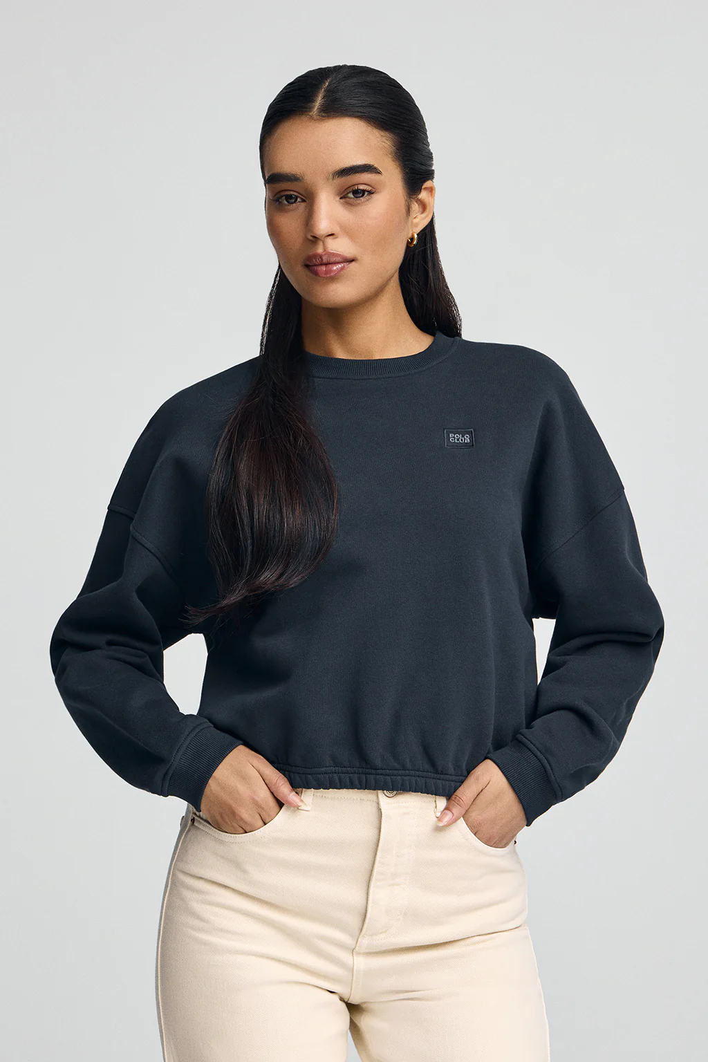 Navy-blue wide-fit sweatshirt with Polo Club logo - Image 2