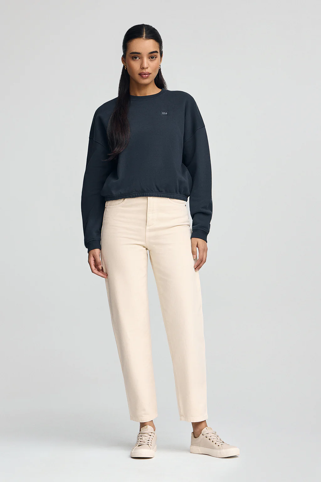 Navy-blue wide-fit sweatshirt with Polo Club logo - Image 4