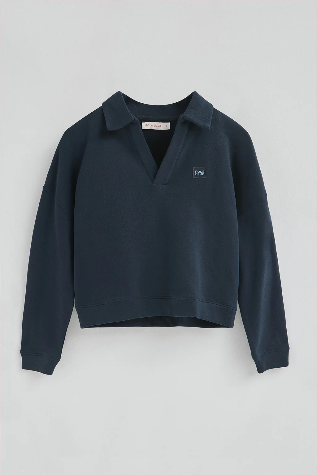 Navy-blue polo-collar sweatshirt with Polo Club logo - Image 6