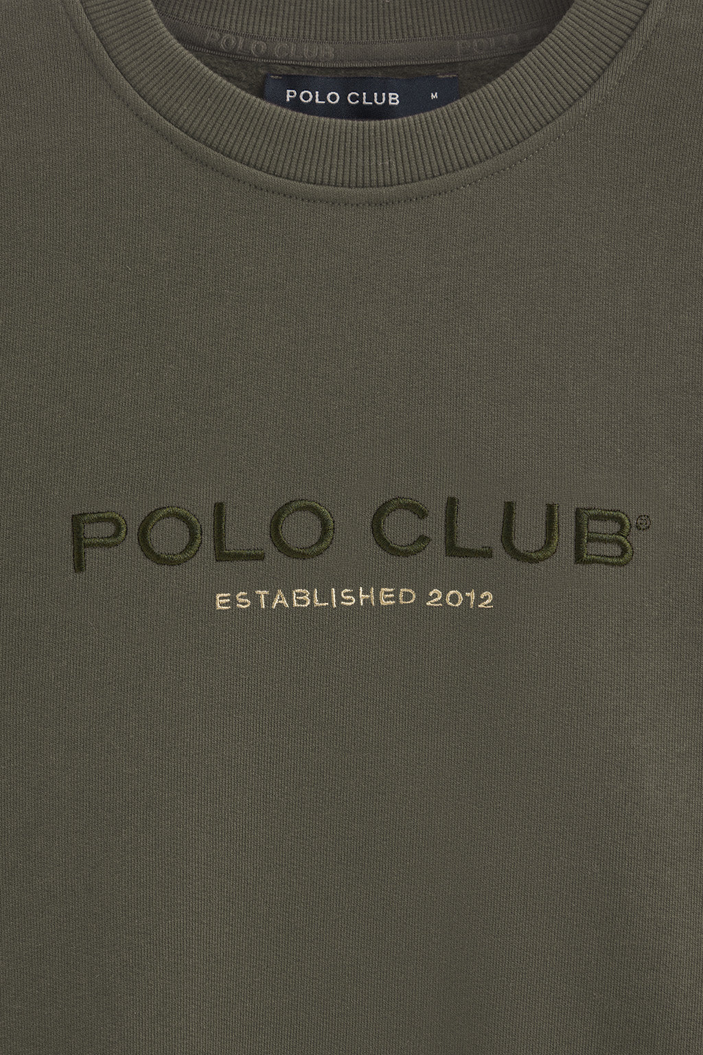 Army-green relaxed-fit sweatshirt Established 2012 Polo Club - Image 7