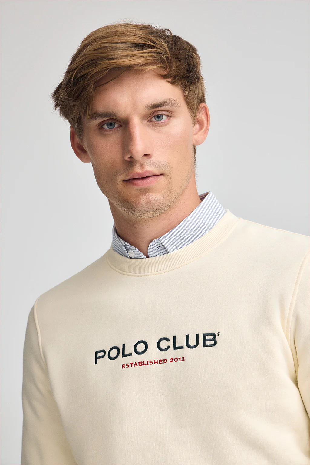 Nude relaxed-fit sweatshirt Established 2012 Polo Club - Image 3
