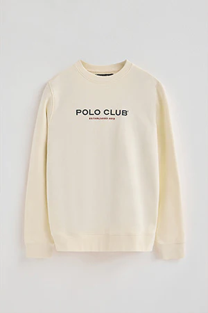 Nude relaxed-fit sweatshirt Established 2012 Polo Club - Image 9