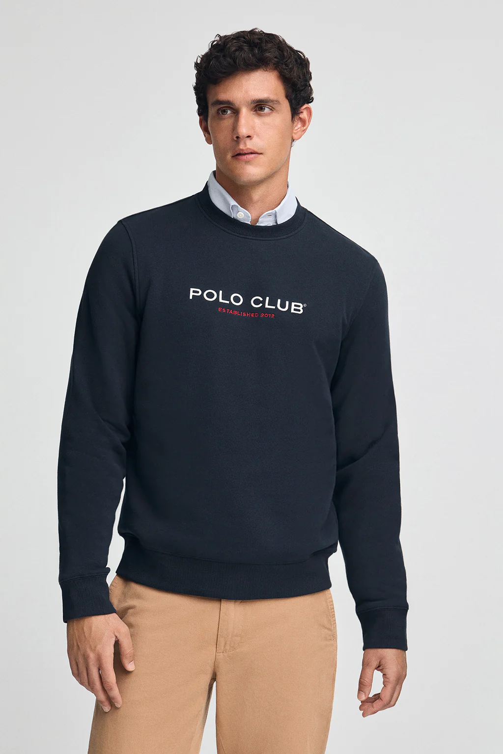 Navy-blue relaxed-fit sweatshirt Established 2012 Polo Club
