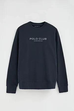 Navy-blue relaxed-fit sweatshirt with Established 2012 Polo Club embroidery - Image 10