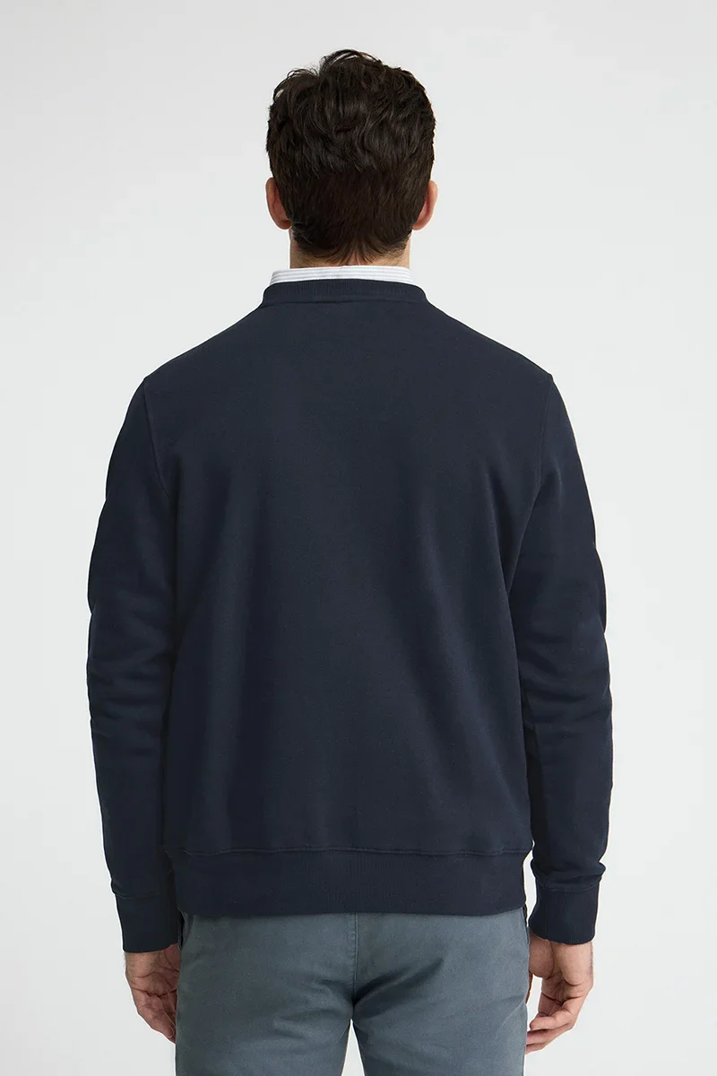 Navy-blue relaxed-fit sweatshirt with Established 2012 Polo Club embroidery - Image 5