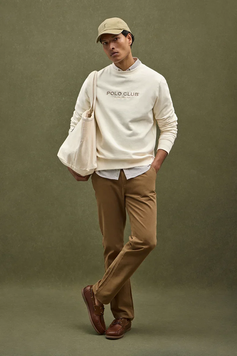 Nude relaxed-fit sweatshirt with Established 2012 Polo Club embroidery - Image 2