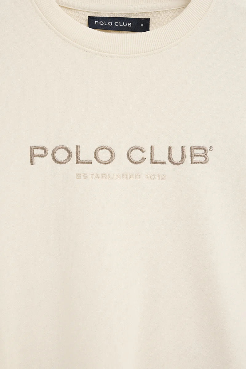 Nude relaxed-fit sweatshirt with Established 2012 Polo Club embroidery - Image 7
