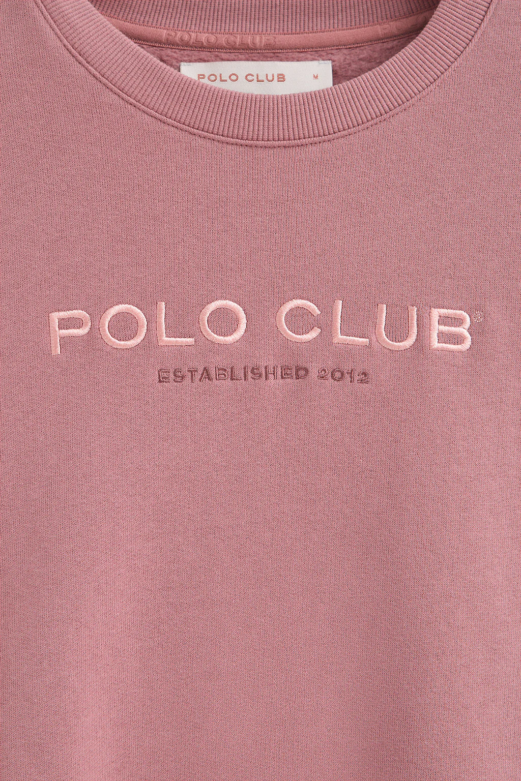 Dusty-pink boxy-fit sweatshirt Established 2012 Polo Club - Image 7