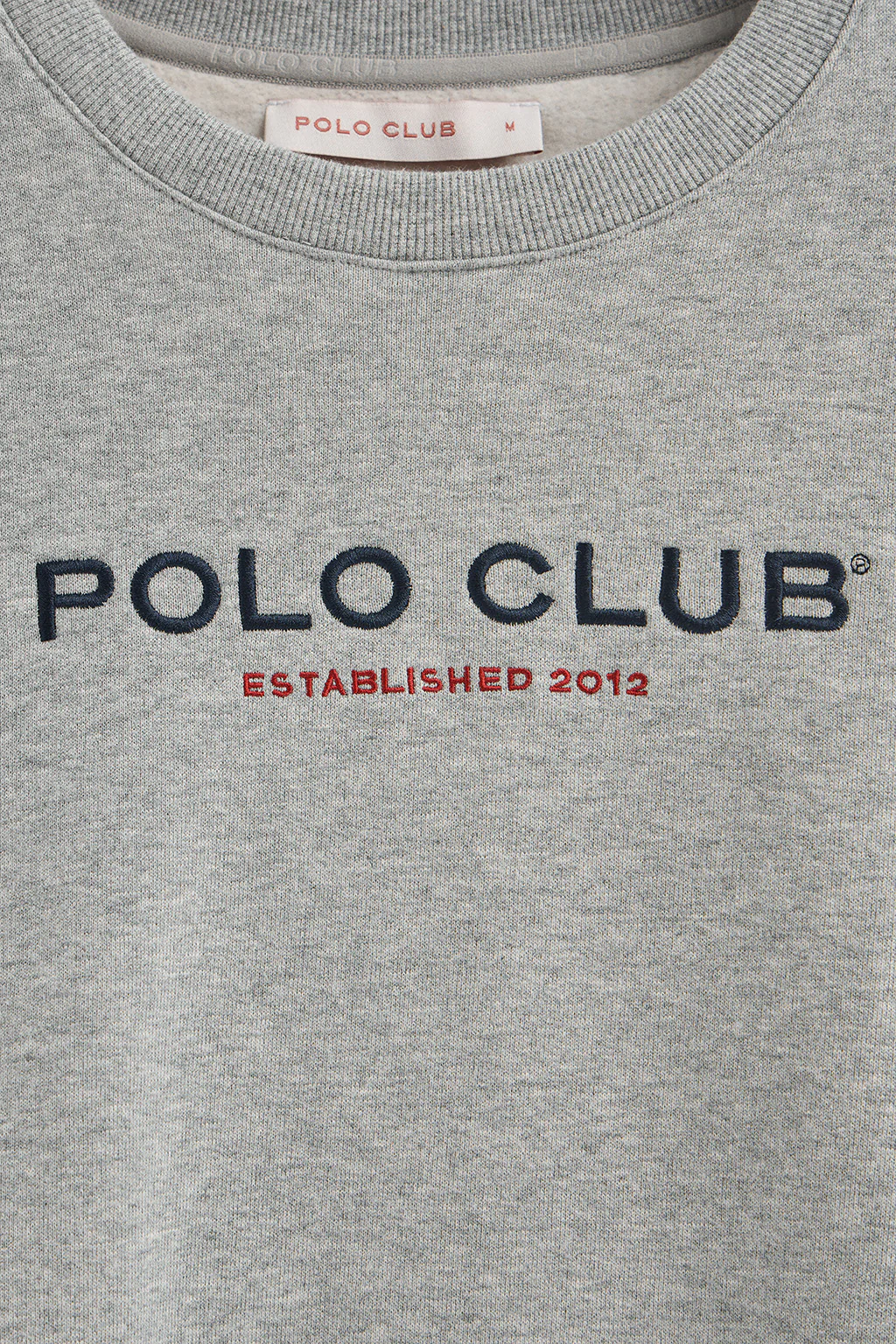 Grey-marl boxy-fit sweatshirt Established 2012 Polo Club - Image 7