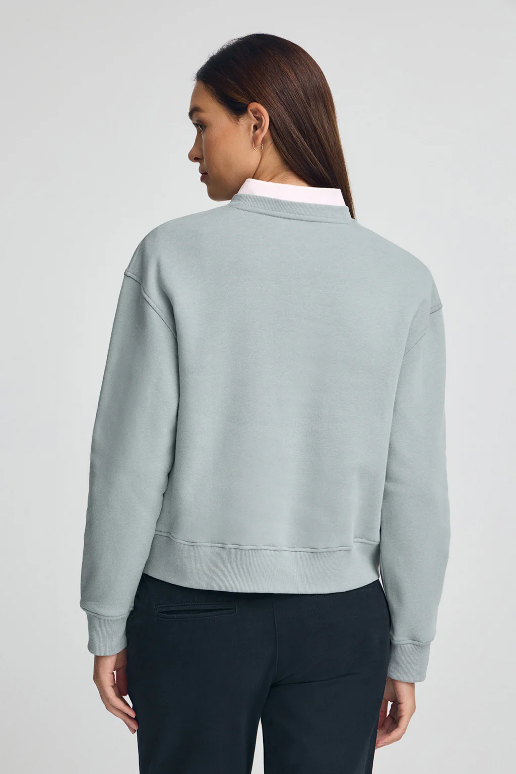 Blueish-grey boxy-fit sweatshirt Established 2012 Polo Club - Image 5