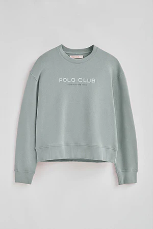 Blueish-grey boxy-fit sweatshirt Established 2012 Polo Club - Image 9