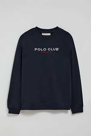 Navy-blue sweatshirt with Polo Club rubber logo - Image 8