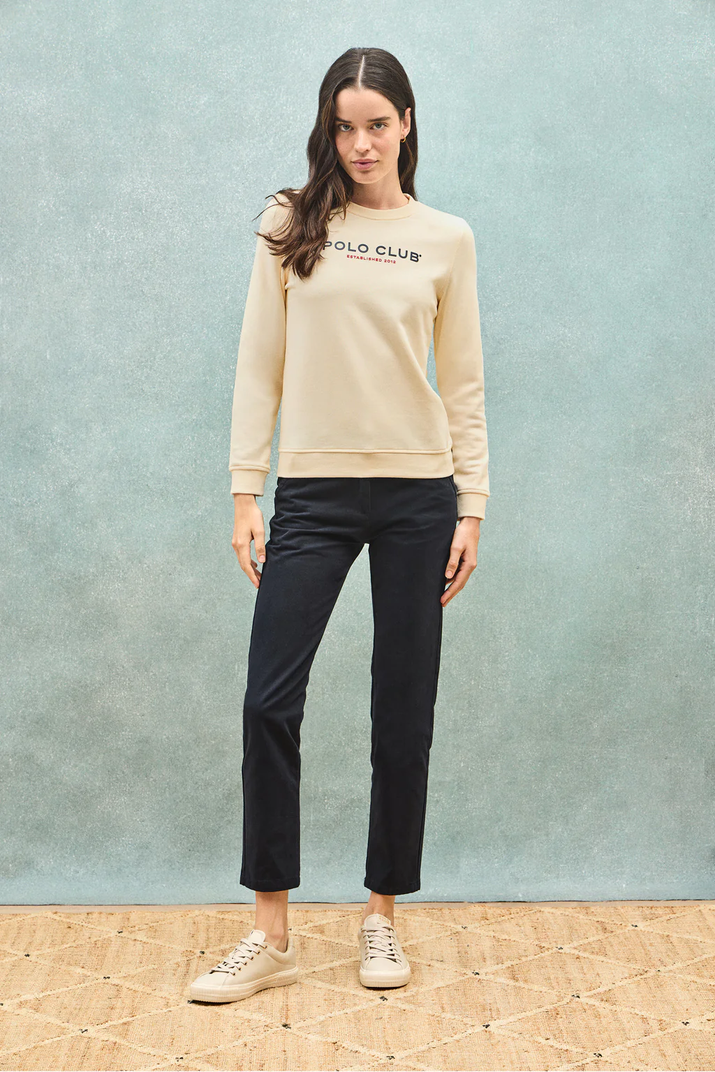 Nude sweatshirt with Polo Club rubber logo - Image 11