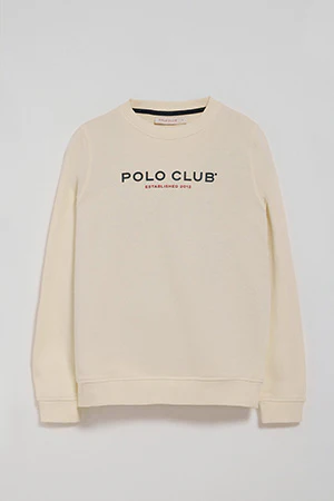 Nude sweatshirt with Polo Club rubber logo - Image 9