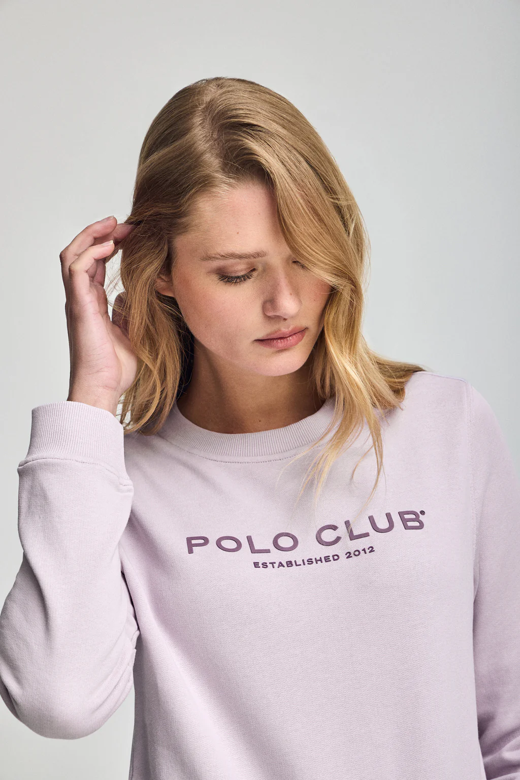 Lavender sweatshirt with Polo Club rubber logo - Image 3