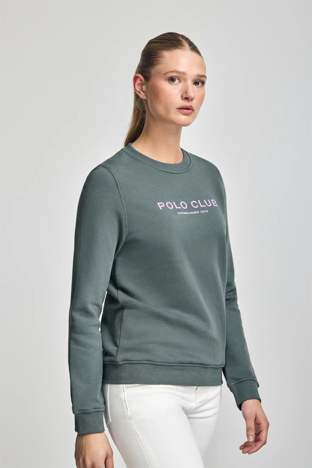 Grey sweatshirt with Polo Club rubber logo - Image 3