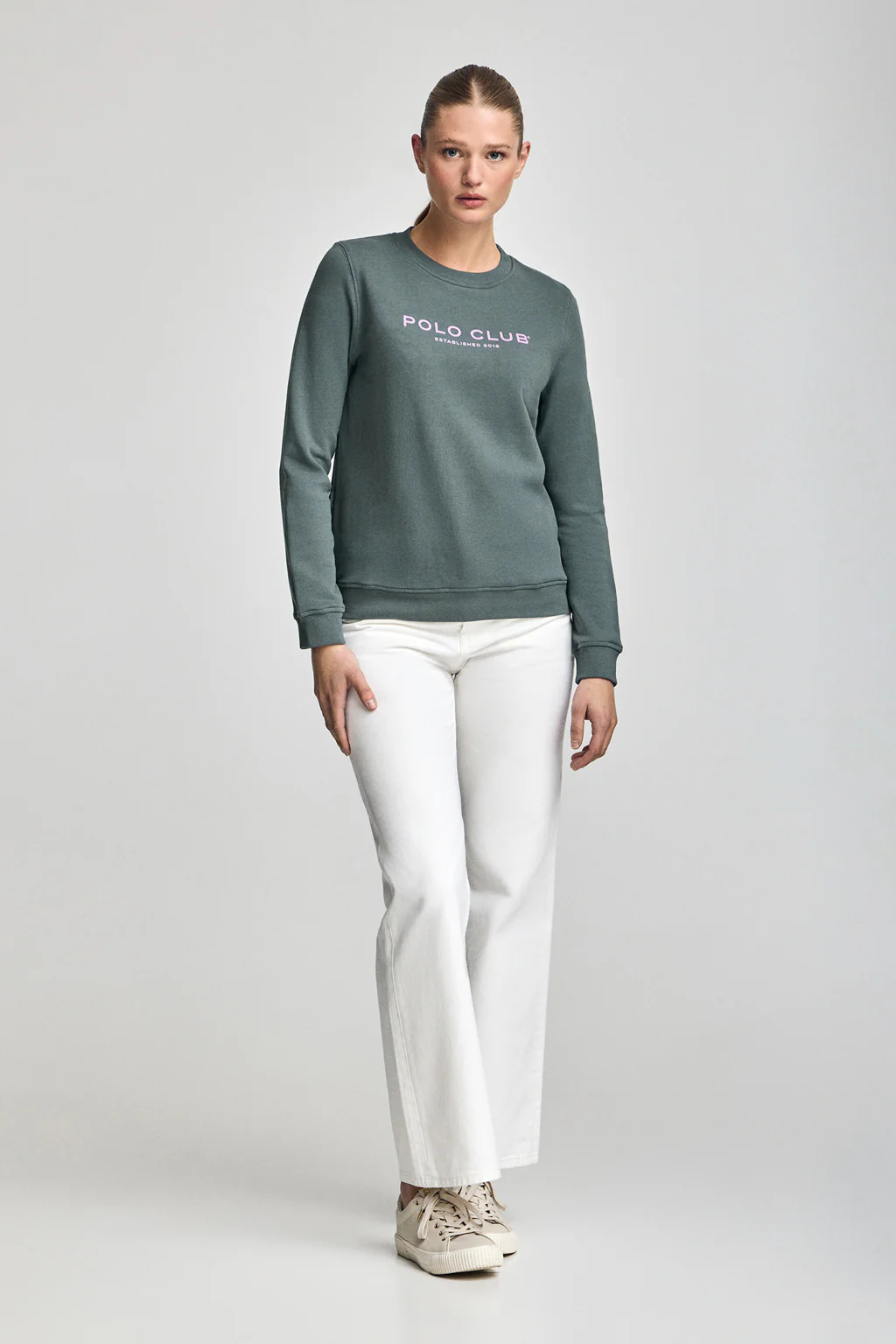 Grey sweatshirt with Polo Club rubber logo - Image 4