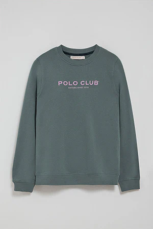 Grey sweatshirt with Polo Club rubber logo - Image 9