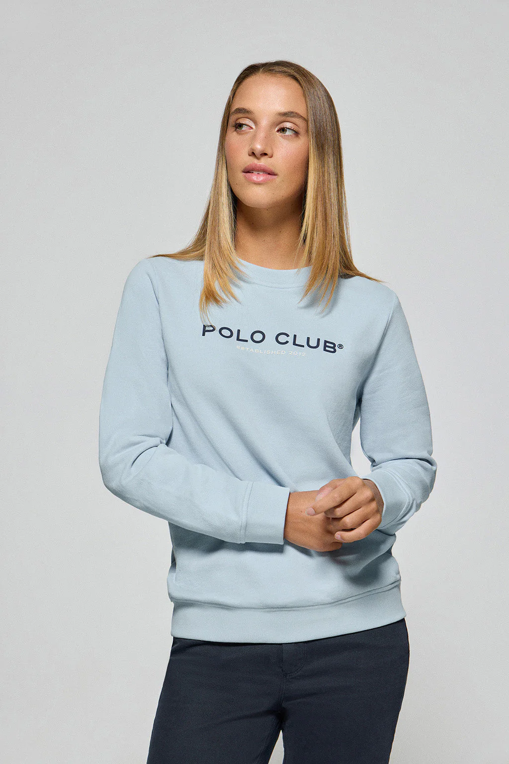 Blue-baby slim-fit sweatshirt with Polo Club logo - Image 2
