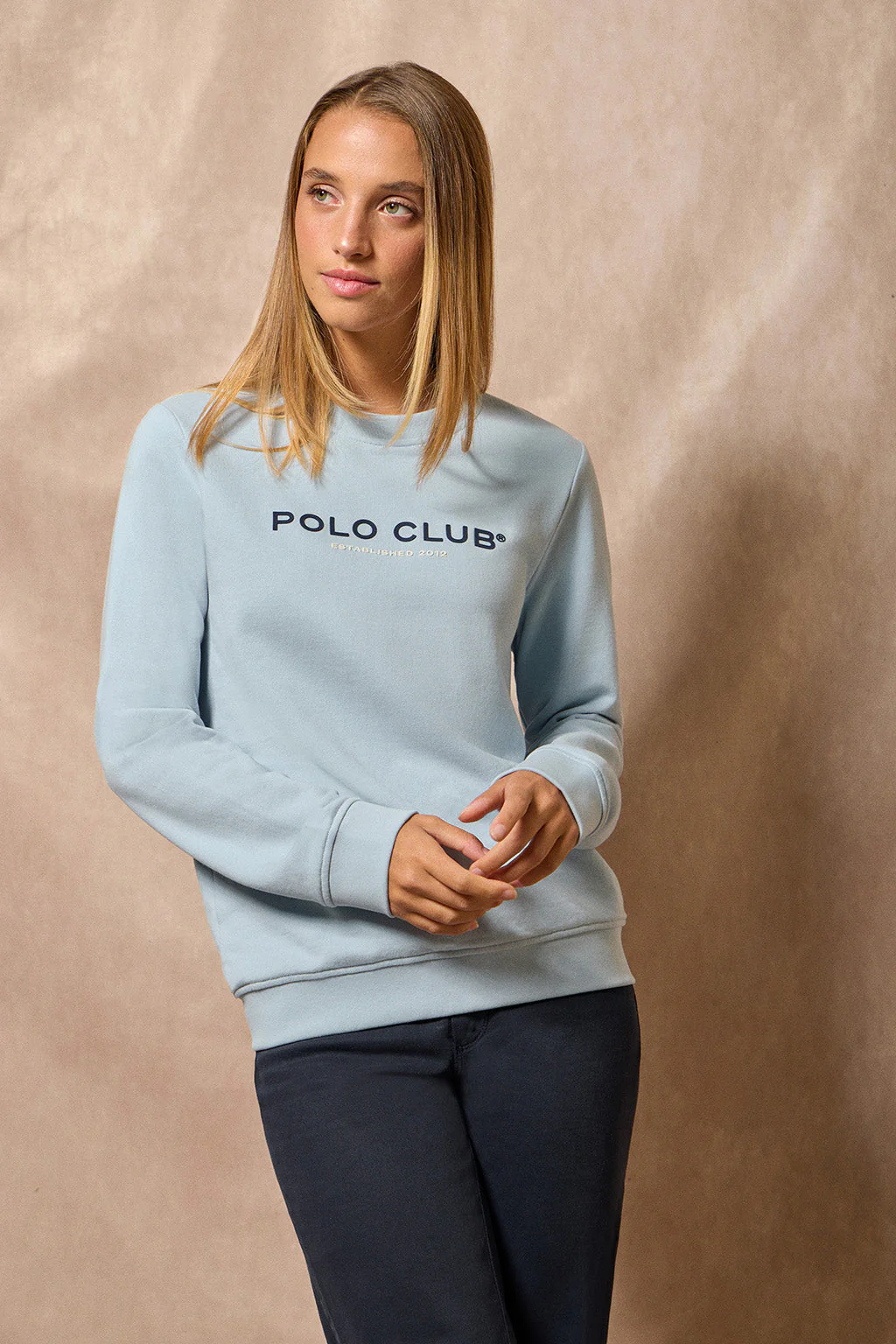 Blue-baby slim-fit sweatshirt with Polo Club logo - Image 3