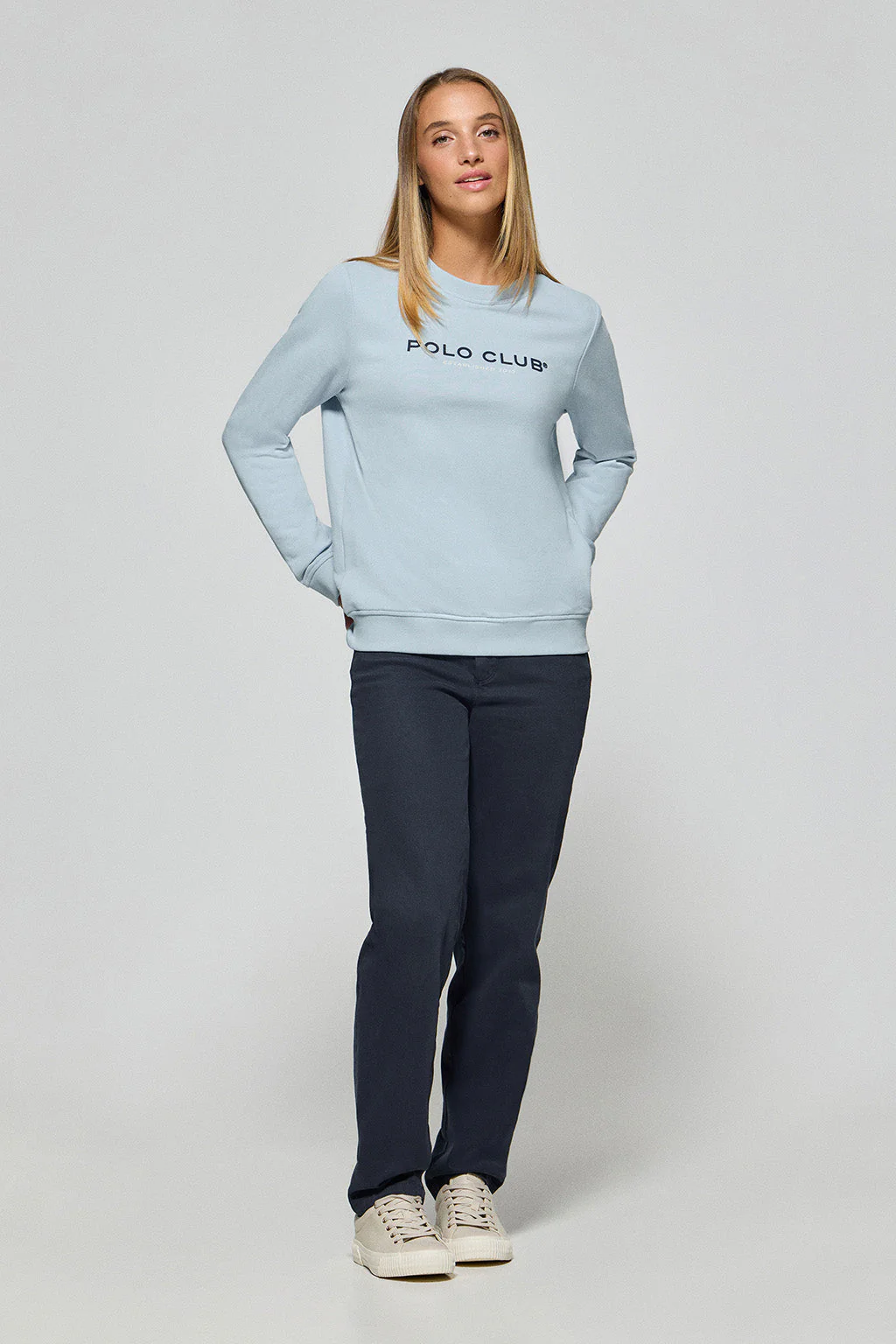 Blue-baby slim-fit sweatshirt with Polo Club logo - Image 5