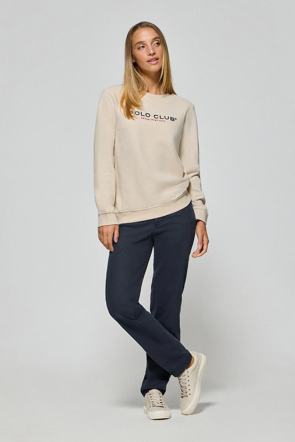 Beige slim-fit sweatshirt with Polo Club logo - Image 6