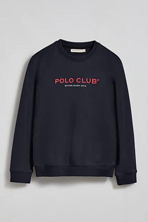 Navy-blue slim-fit sweatshirt with Polo Club logo - Image 8