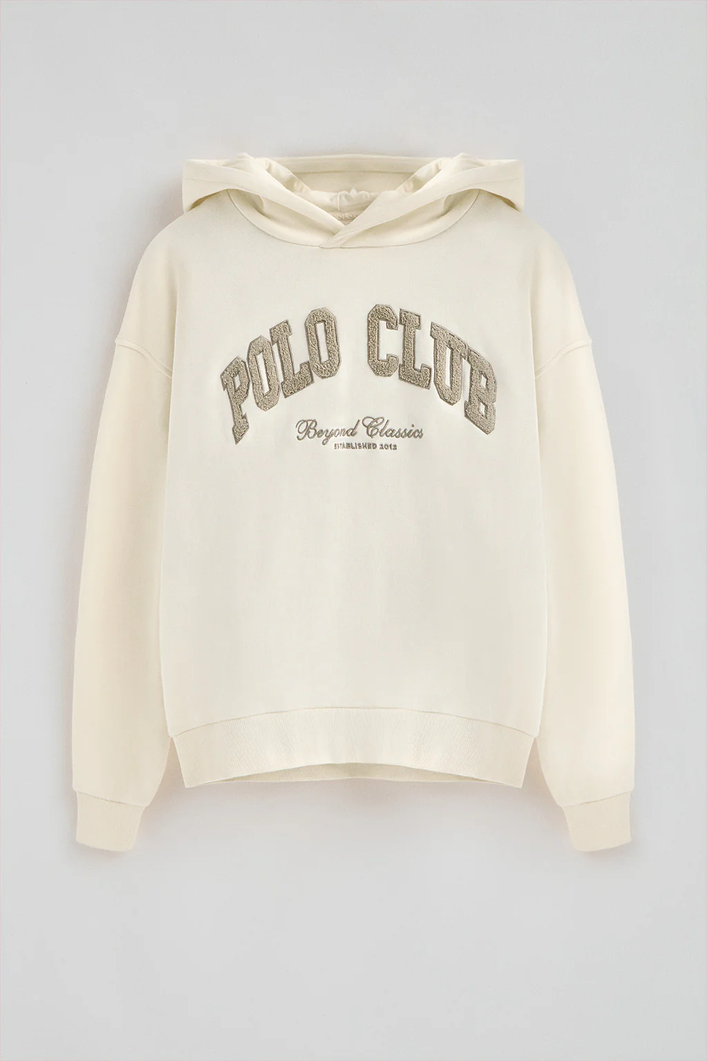 Nude hoodie with Established 2012 Polo Club logo - Image 6