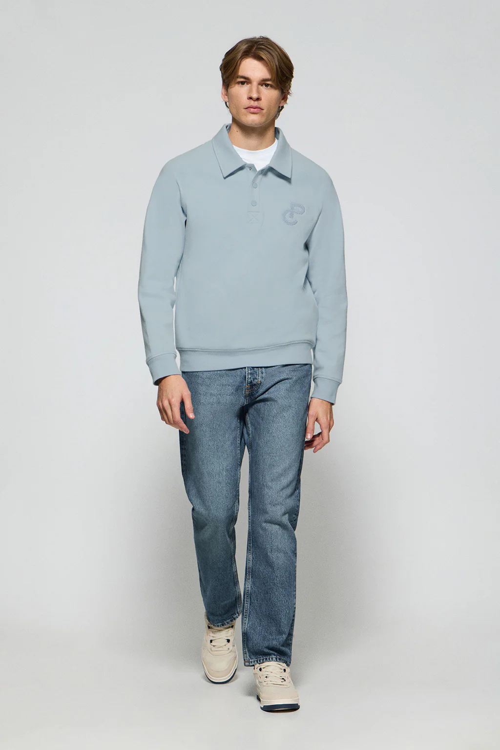 Light-blue polo sweatshirt Gorka with Polo Club monogram - Image 4