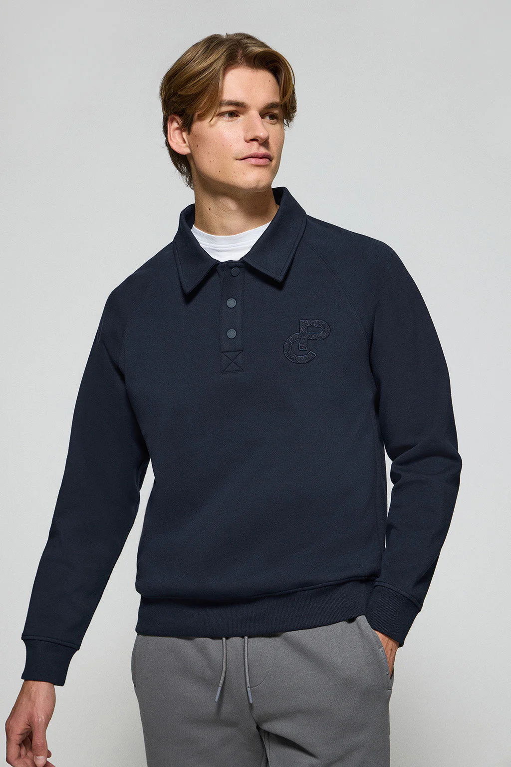 Navy-blue polo sweatshirt Gorka with Polo Club monogram - Image 2