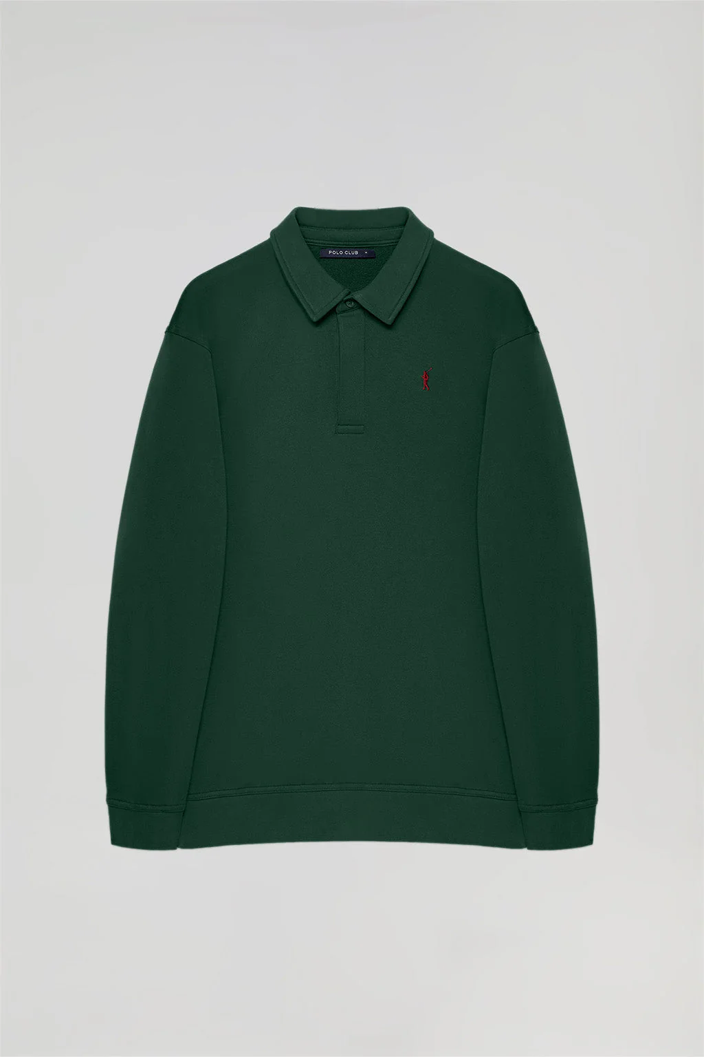 Green polo-collar sweatshirt with Rigby Go embroidery - Image 10