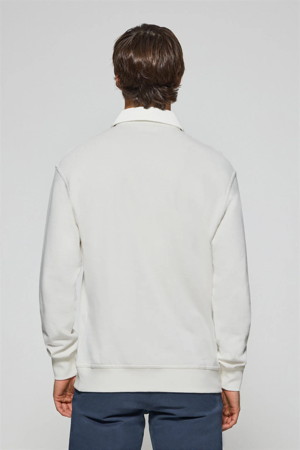 Beige polo-collar sweatshirt Hadid with Rigby Go logo - Image 4