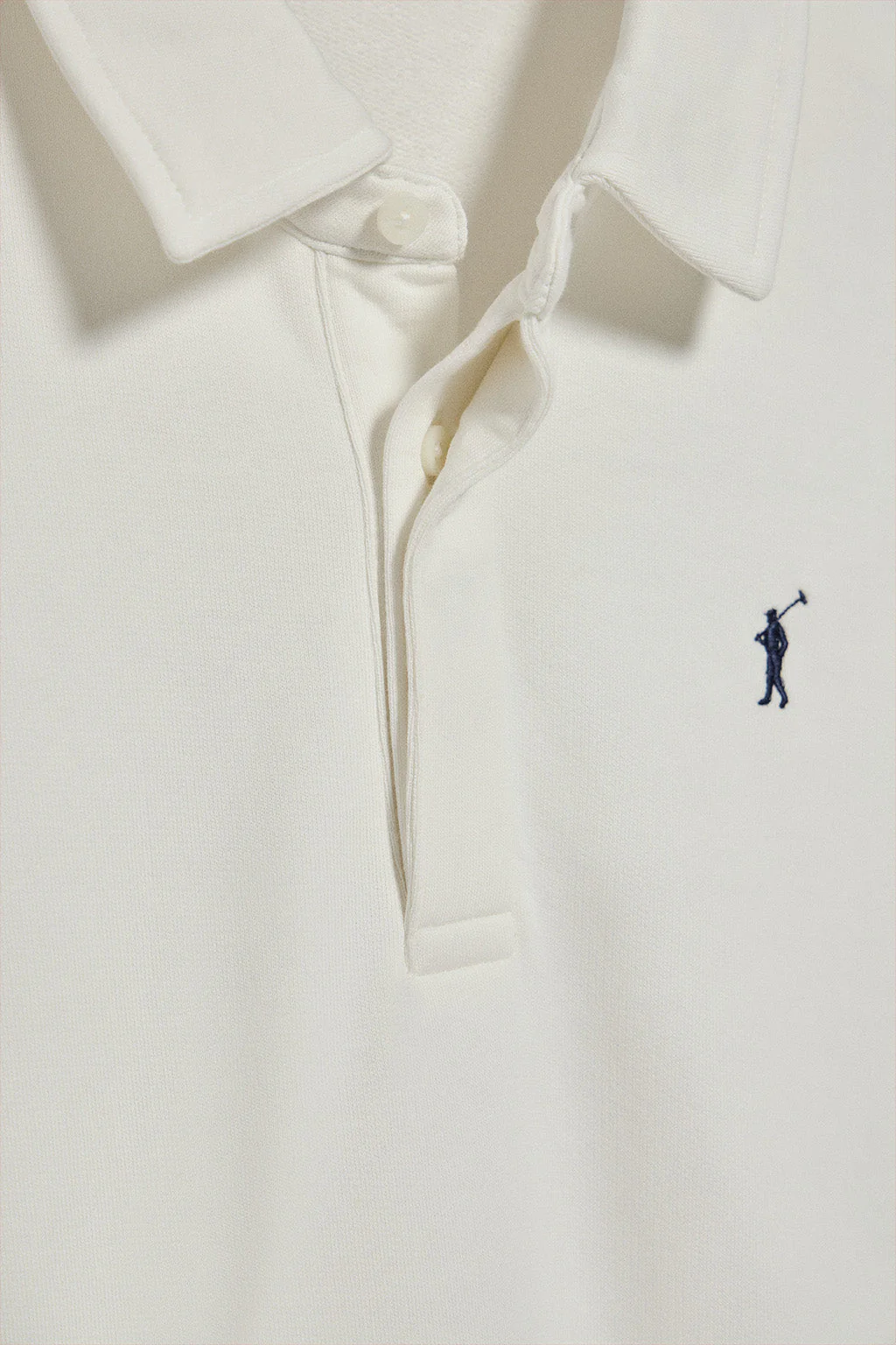 Beige polo-collar sweatshirt Hadid with Rigby Go logo - Image 6