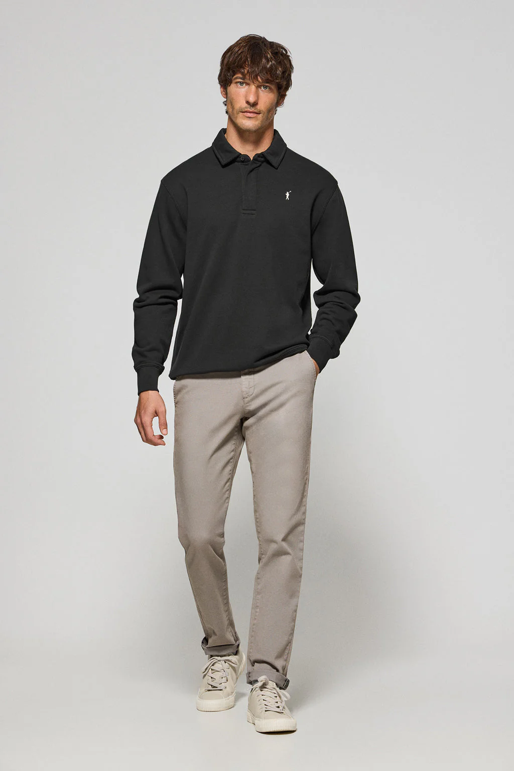 Black polo-collar sweatshirt Hadid with Rigby Go logo - Image 3