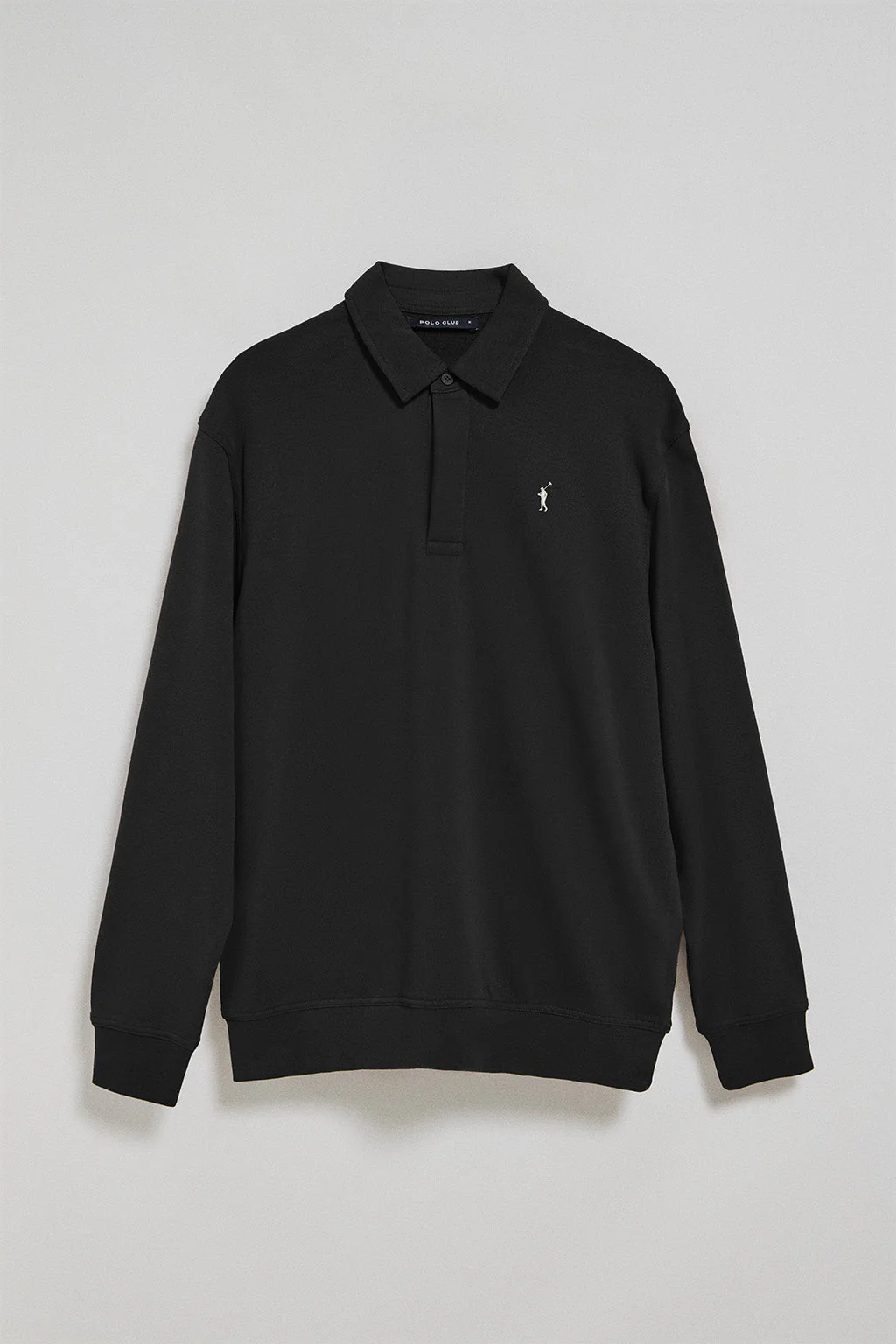 Black polo-collar sweatshirt Hadid with Rigby Go logo - Image 5