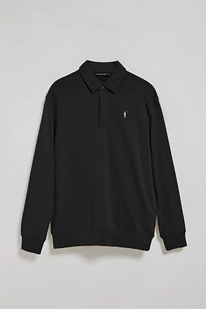 Black polo-collar sweatshirt Hadid with Rigby Go logo - Image 9