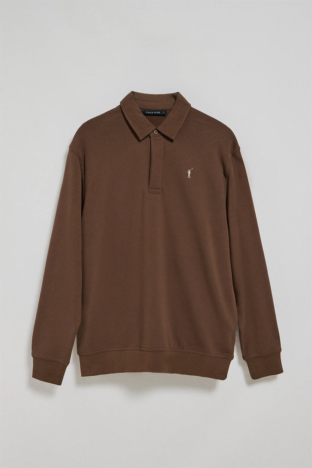 Brown polo-collar sweatshirt Hadid with Rigby Go logo - Image 5
