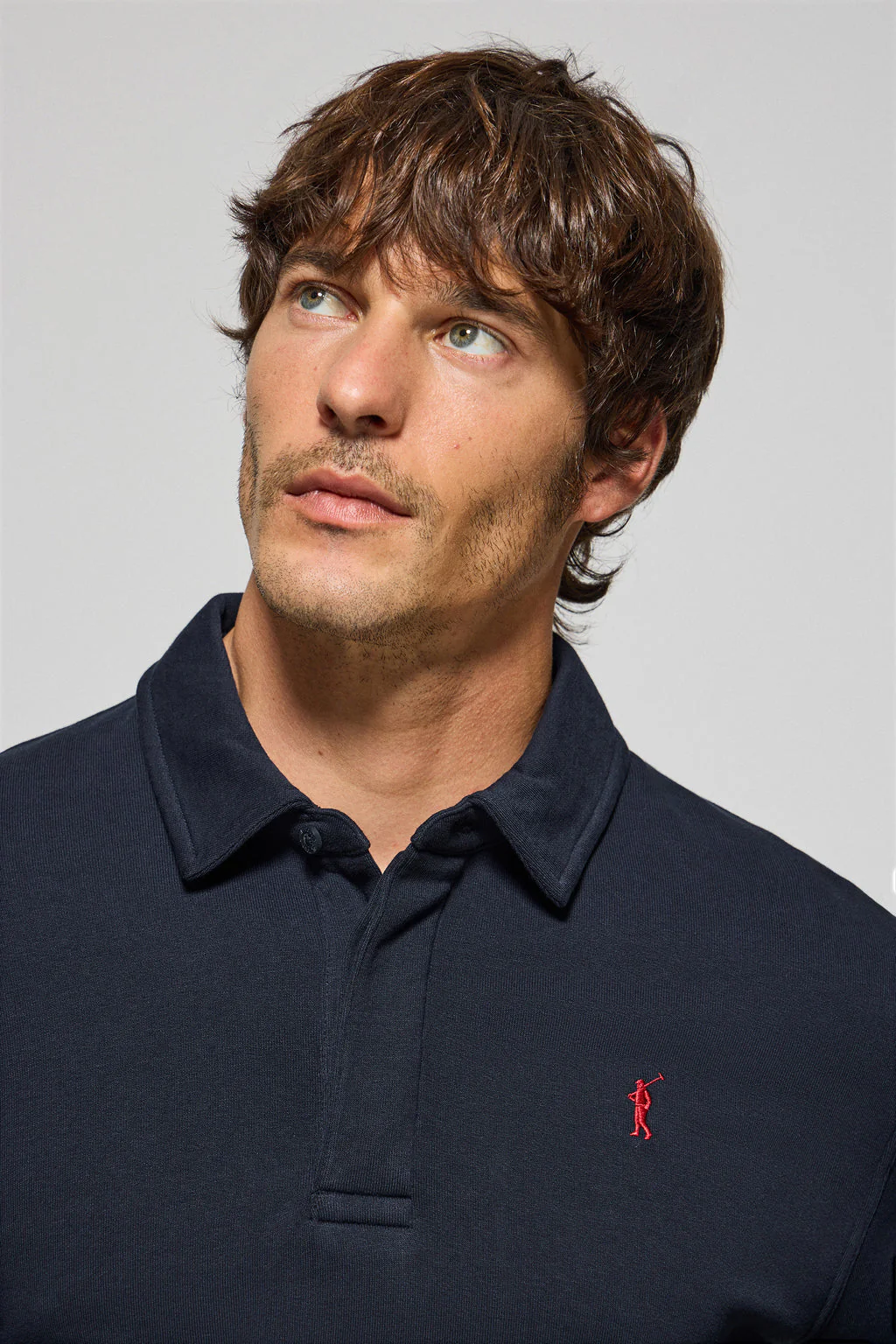 Navy-blue polo-collar sweatshirt Hadid with Rigby Go logo - Image 2