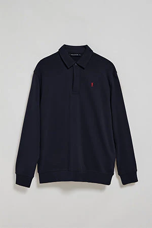 Navy-blue polo-collar sweatshirt Hadid with Rigby Go logo - Image 9