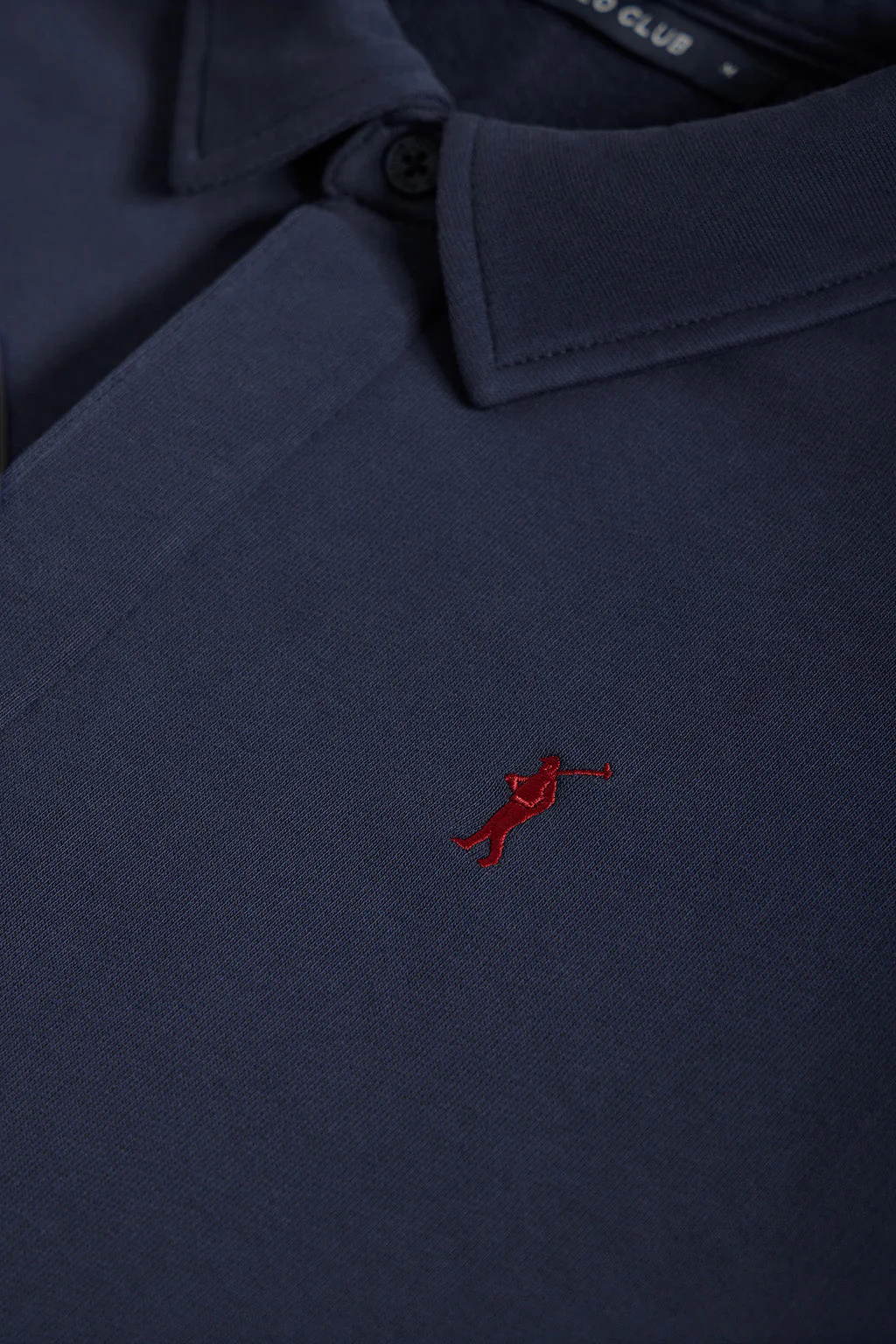 Navy-blue polo-collar sweatshirt with Rigby Go embroidery - Image 7