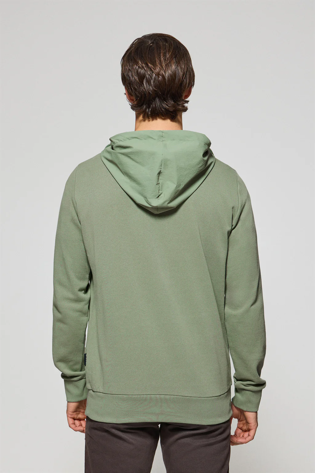 Jade-green half-zip hoodie with Rigby Go logo - Image 2