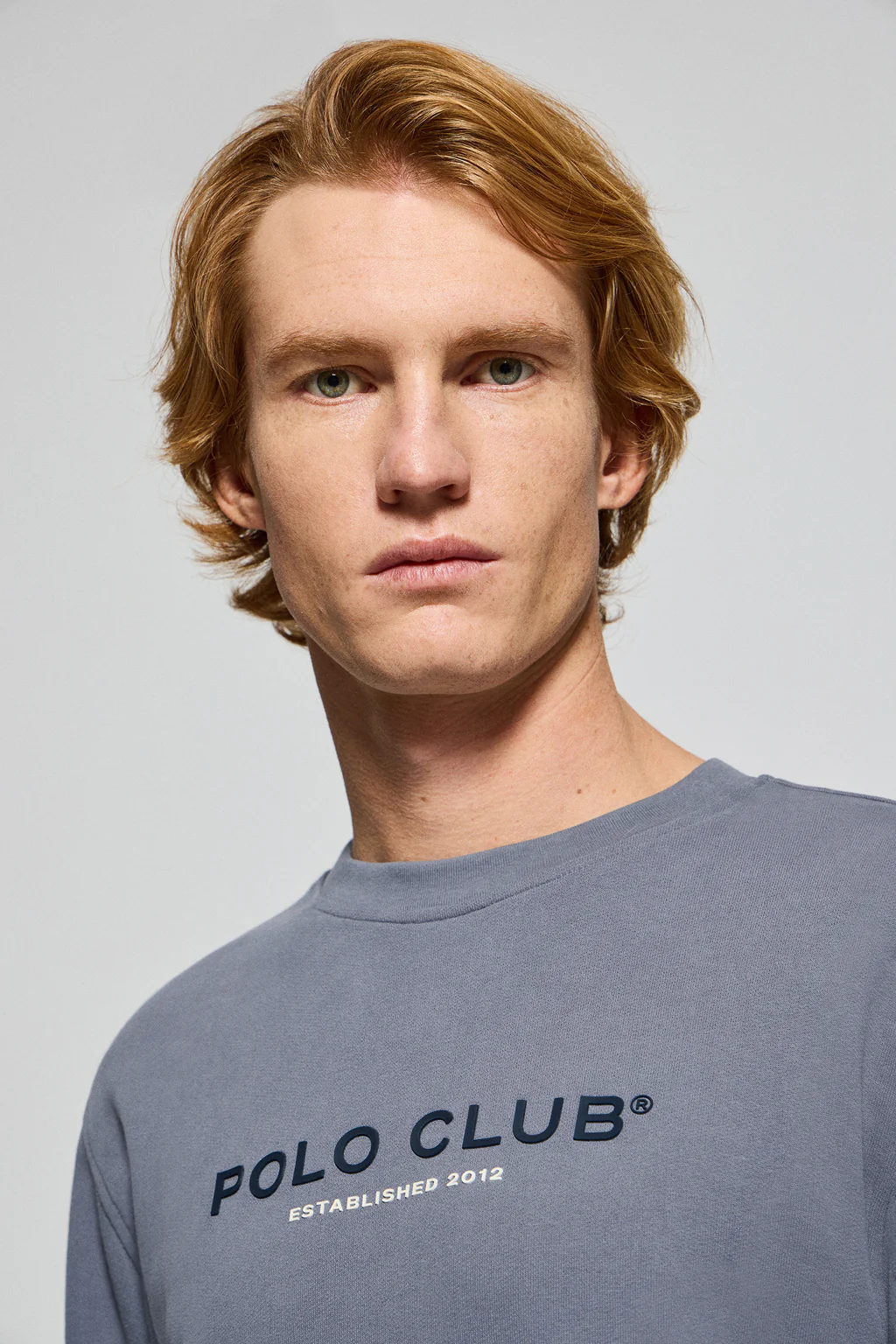 Denim-blue round-neck sweatshirt with Polo Club logo - Image 3