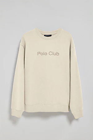 Beige round-neck sweatshirt with Polo Club logo - Image 6