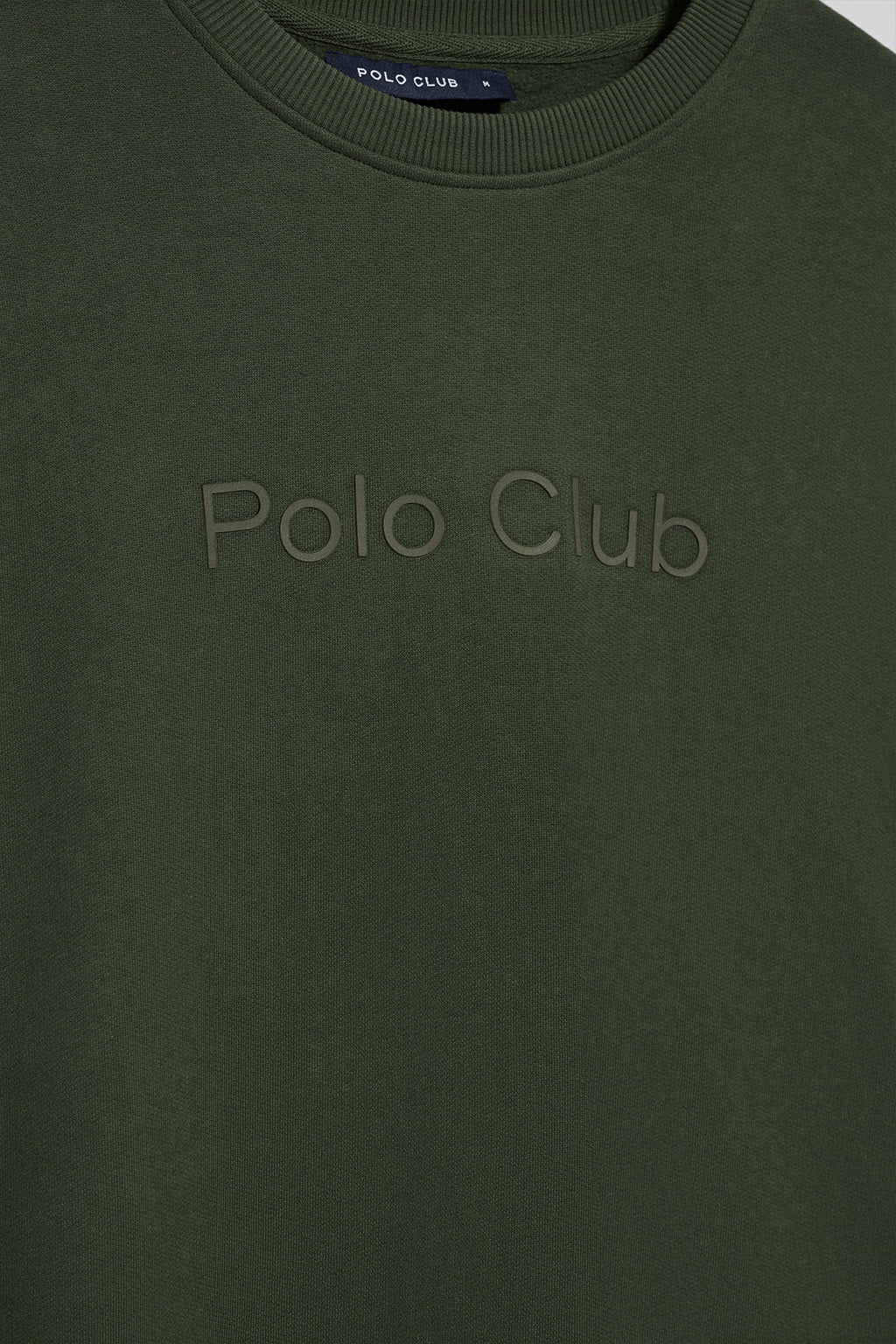 Dark-green round-neck sweatshirt with Polo Club logo - Image 7