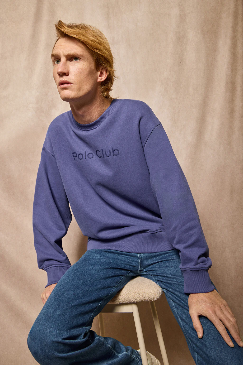 Blue round-neck sweatshirt with Polo Club logo - Image 11