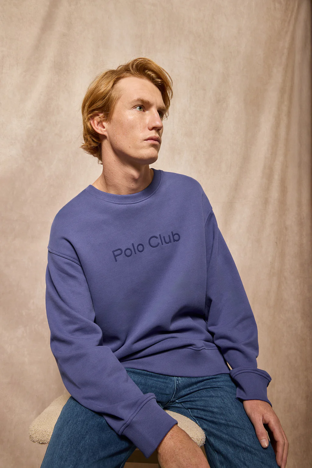 Blue round-neck sweatshirt with Polo Club logo - Image 12