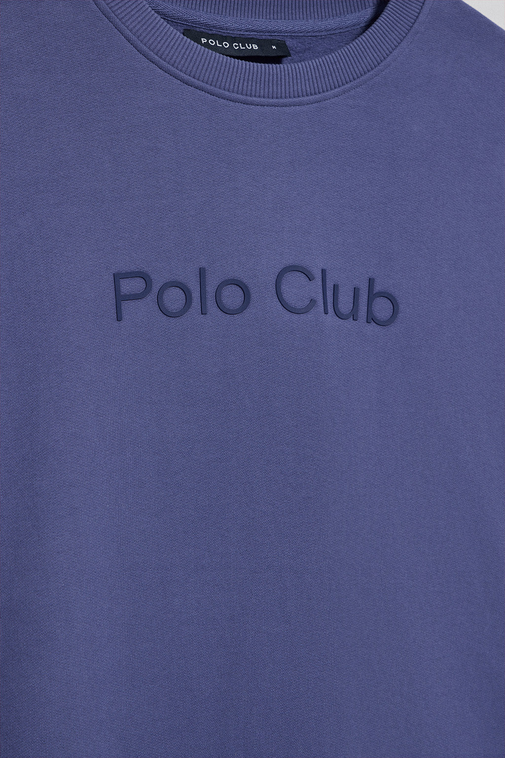 Blue round-neck sweatshirt with Polo Club logo - Image 7