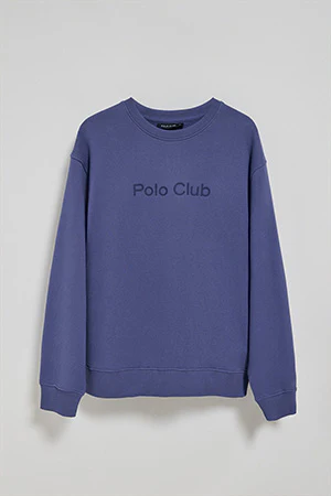Blue round-neck sweatshirt with Polo Club logo - Image 9