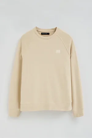 Beige round-neck sweatshirt with Polo Club patch - Image 10